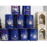 11 Bell's Royal Celebration Bell Decanters with cartons/boxes for The Queens 60th Birthday 1986,
