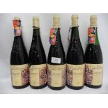 5 bottles of Les Caracteres 1996 Saumur Champigny