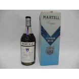 An old bottle of J & F Martell Cordon Bleu Fine Liqueur Cognac with box circa 1960's 70 proof Not