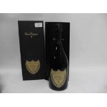 A bottle of Moet et Chandon Cuvee Dom Perignon vintage 2008 Champagne with box