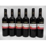 6 bottles of Hardys Anniversary Shiraz 2014