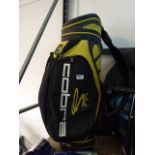 Cobra golf bag in black and yellow