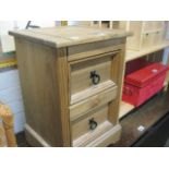 Small pine 2 door bedside