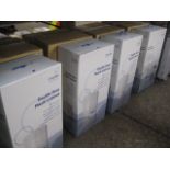Bay containing 8 double door plastic cabinets (water damage to boxes)