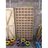 2 3'x6' wooden garden trellis panels