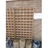 2 3'x6' wooden garden trellis panels