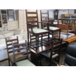 Pub style table with 6 matching chairs (4+2)