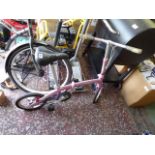 (1111) Ladies Dahon folding bike in pink