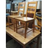 Pine kitchen table with 4 matching chairs