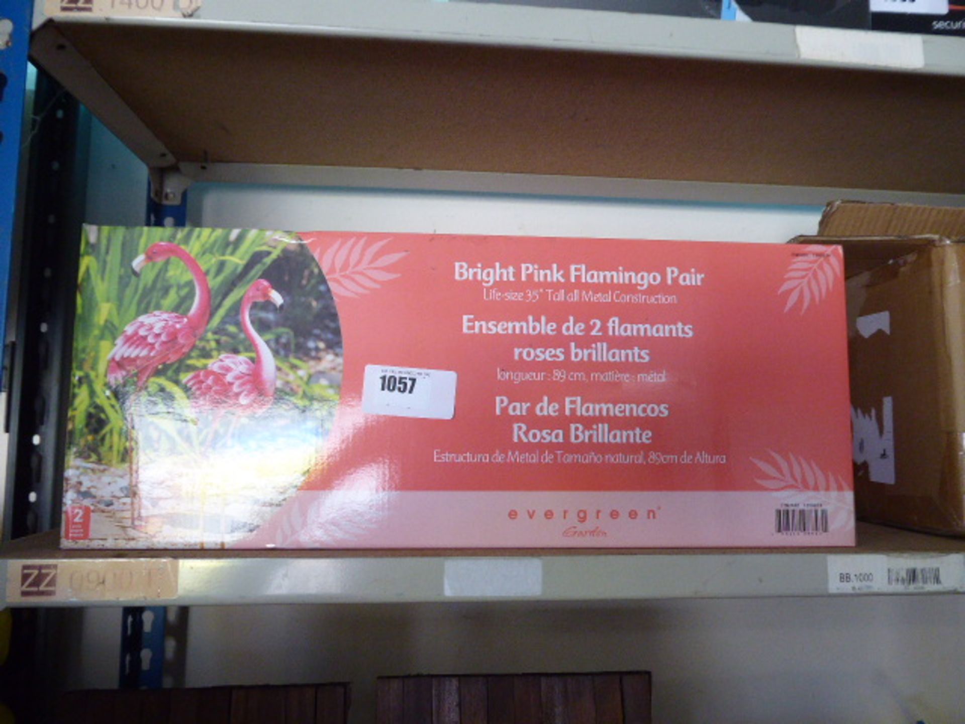 Boxed 35'' pair of decorative pink flamingos