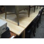 Large pine extending dining table