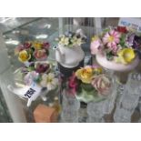 5 Royal Doulton dressing table flower pieces
