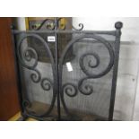 Cast iron fire screen