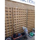 2 3'x6' wooden garden trellis panels