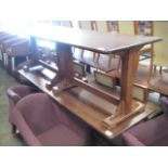 (2013) 4 dark stained pine 4 seater restaurant tables