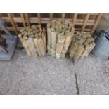 4 rolls of log garden border edging