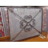 Cast iron fire screen