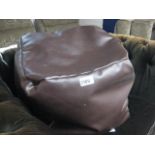 Brown leather bean bag