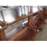 (2017) 4 dark stained pine 4 seater restaurant tables