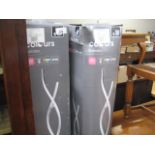 2 boxed Colours Burnaby twisted chrome floor lamps