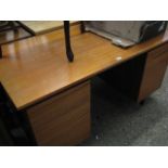 Mid century style office desk with 5 various drawers below