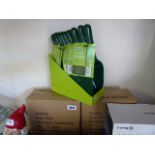2 boxes containing garden plastic scoops