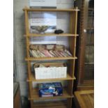 Pine open front 5 shelf bookcase