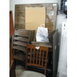 Flat pack dining table and assorted of chair parts