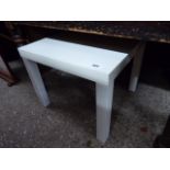 Low white coffee table