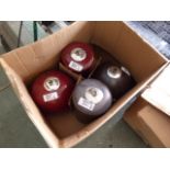 Box of 4 garden decorative paraffin lamps