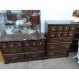 2 piece suite of matching furniture incl. sideboard and chest of drawers