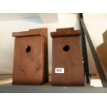 2 wooden nest boxes