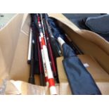 Large box of fishing rod parts