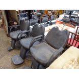 (2238,39,40) 3 assorted hair dresser chairs