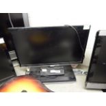 (2562) Samsung flat screen TV with remote and Samsung DVD player