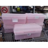 Pink lunch boxes