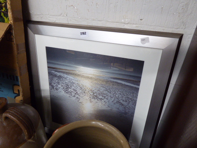 Framed and glazed photo of beach scene