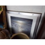 Framed and glazed photo of beach scene