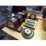Assorted wall mount and mantle piece clocks