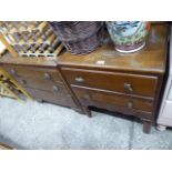 Mid 20th Century dressing table with mirrored back and similar chest of 3 drawers