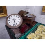 Tray of assorted clocks