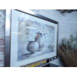 Framed and glazed print of still life