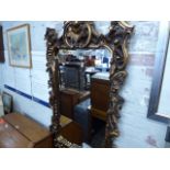 Large over mantle ornate mirror