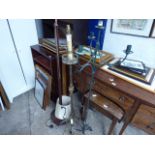 3 assorted lamp stands