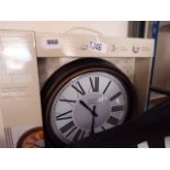 Boxed bank station garden clock