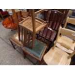 3 matching slat back chairs and 3 other similar chairs