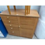 Cabinet with single cupboard and 5 drawers