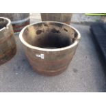 Half barrel planter