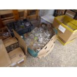 (2389) 5 boxes of assorted glassware o