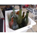 Box of collectible bottles